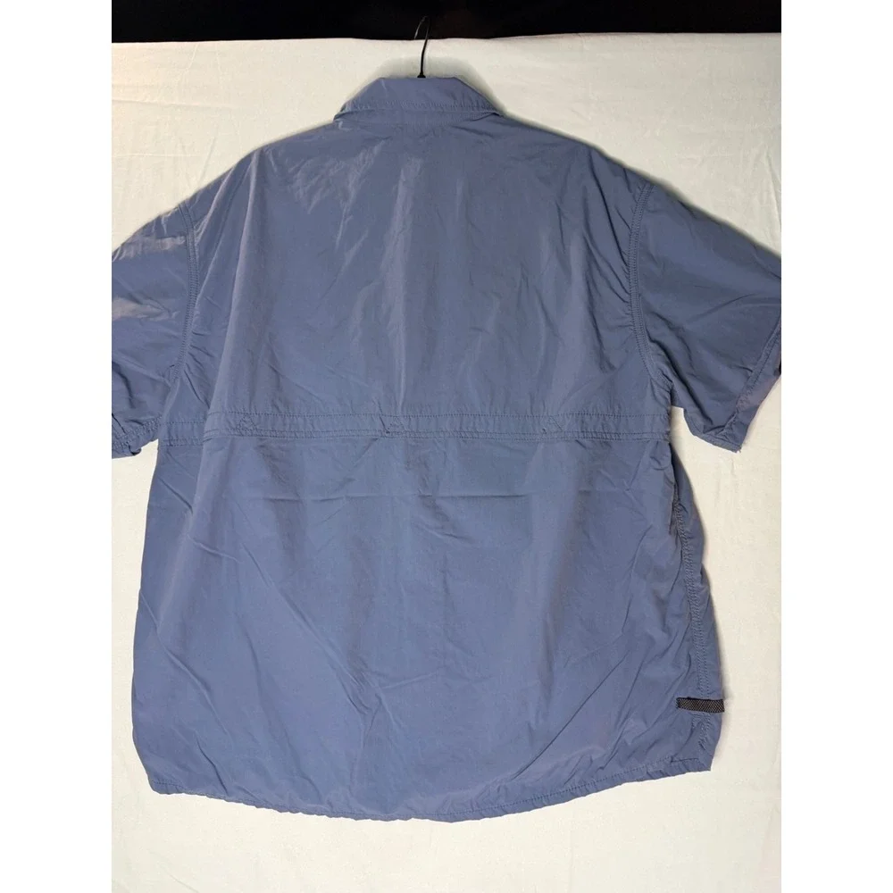 Ozark Trail mens sz L Blue Hiking short sleeve nylon shirt outdoors